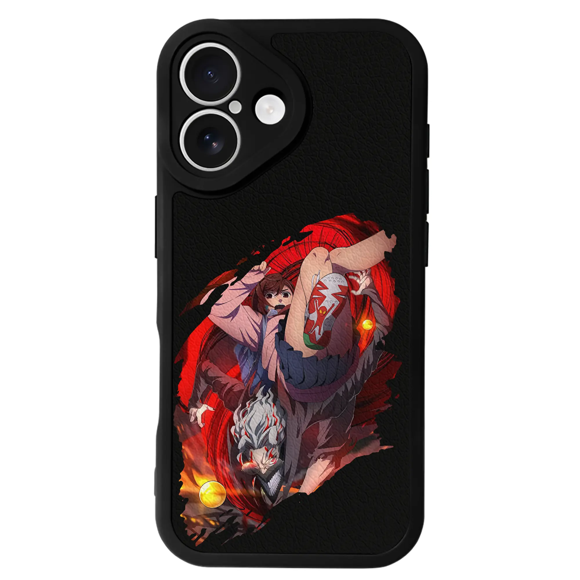 ダンダダン グッズ,綾瀬桃 - IPhone 16シリーズ対応 ・ シリコンスマホケース ・ レザー調 ・ 高精度フィット ・ 耐衝撃 ・ ワイヤレス充電対応 ・ 精密カット